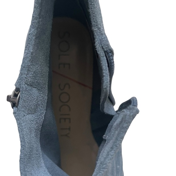 NWOT Women's Blue Suede Ankle Boots SOLE SOCIETY Size 7.5 - Picture 10 of 15